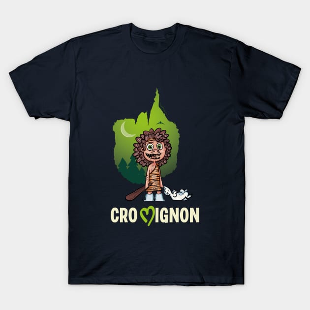 cromignon - french wordplay T-Shirt by Naive Rider